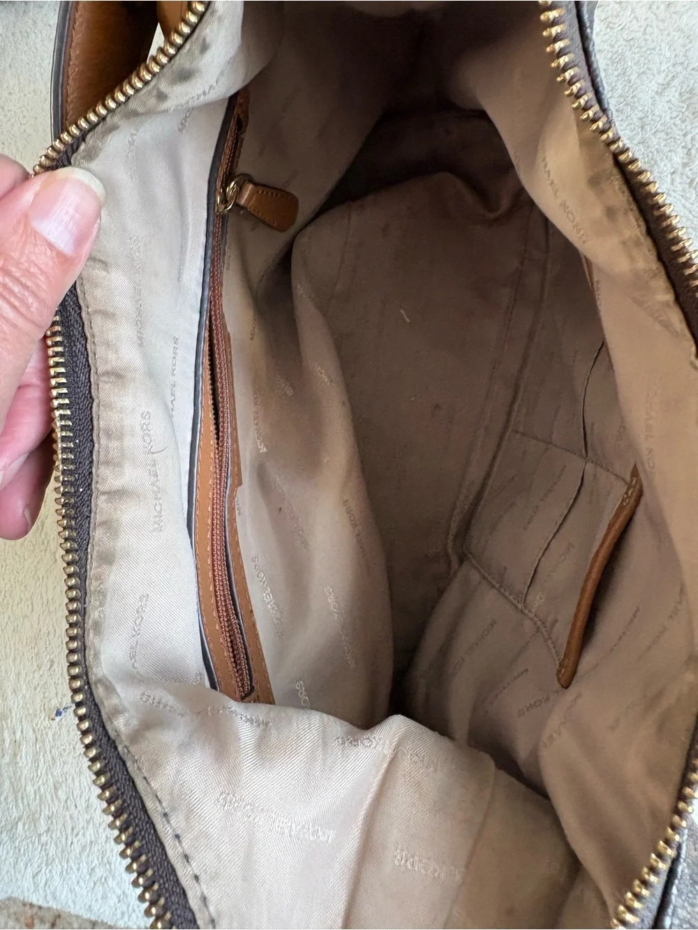Michael Kors Monogram Classic Brown & Tan Hobo